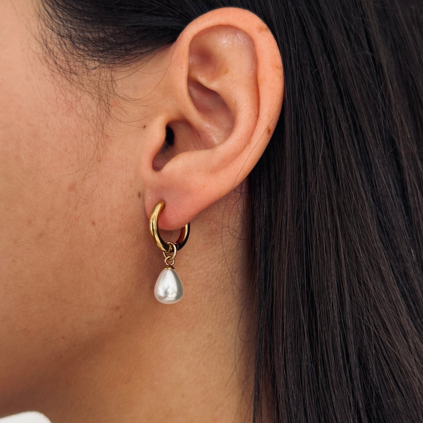 boucles d'oreilles or et perle