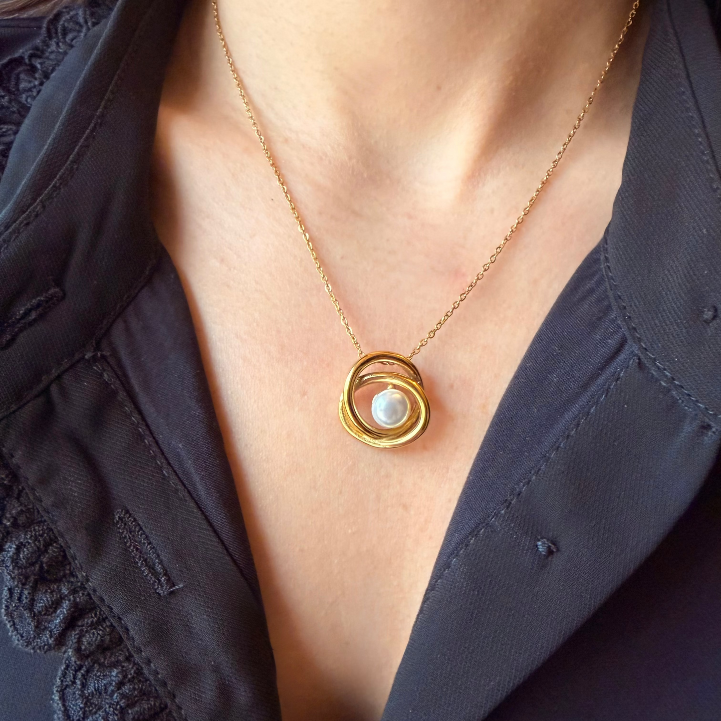 oria collier entremele perle