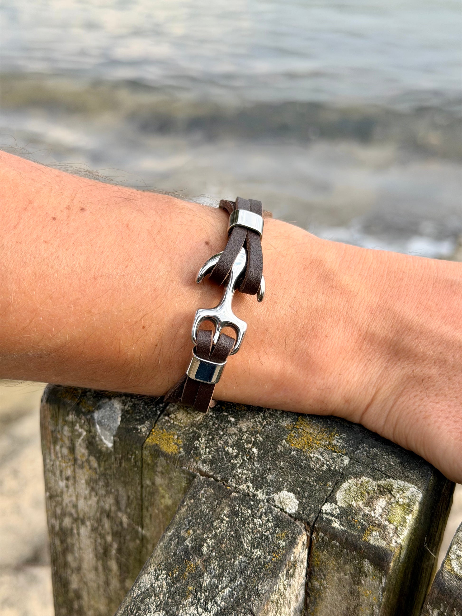 Ancre marron argent 