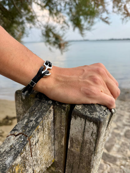 Ancre noir bracelet 