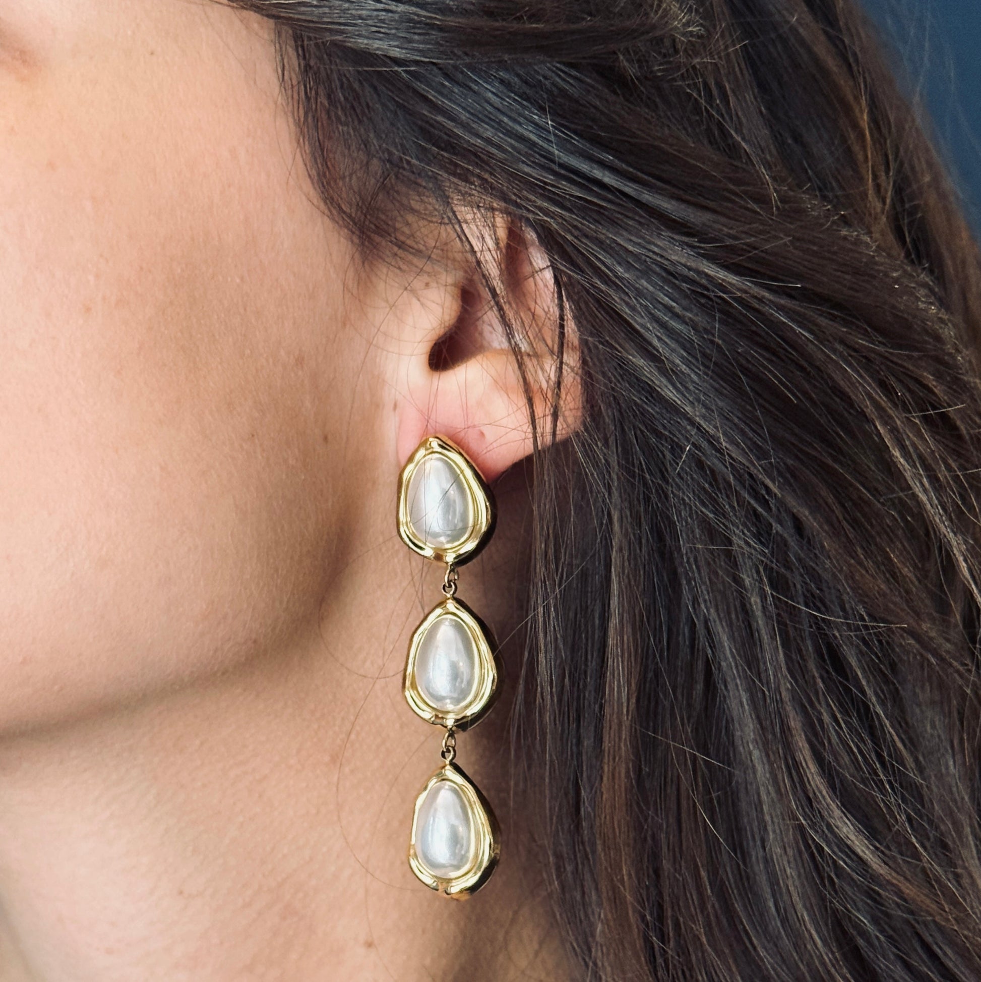 Boucles d'oreilles vagues d'or