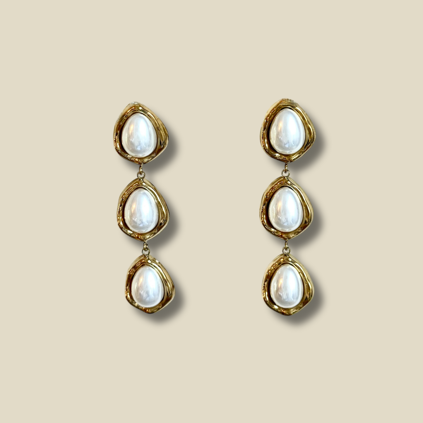 Boucles d'oreilles vagues d'or