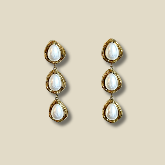 Boucles d'oreilles vagues d'or