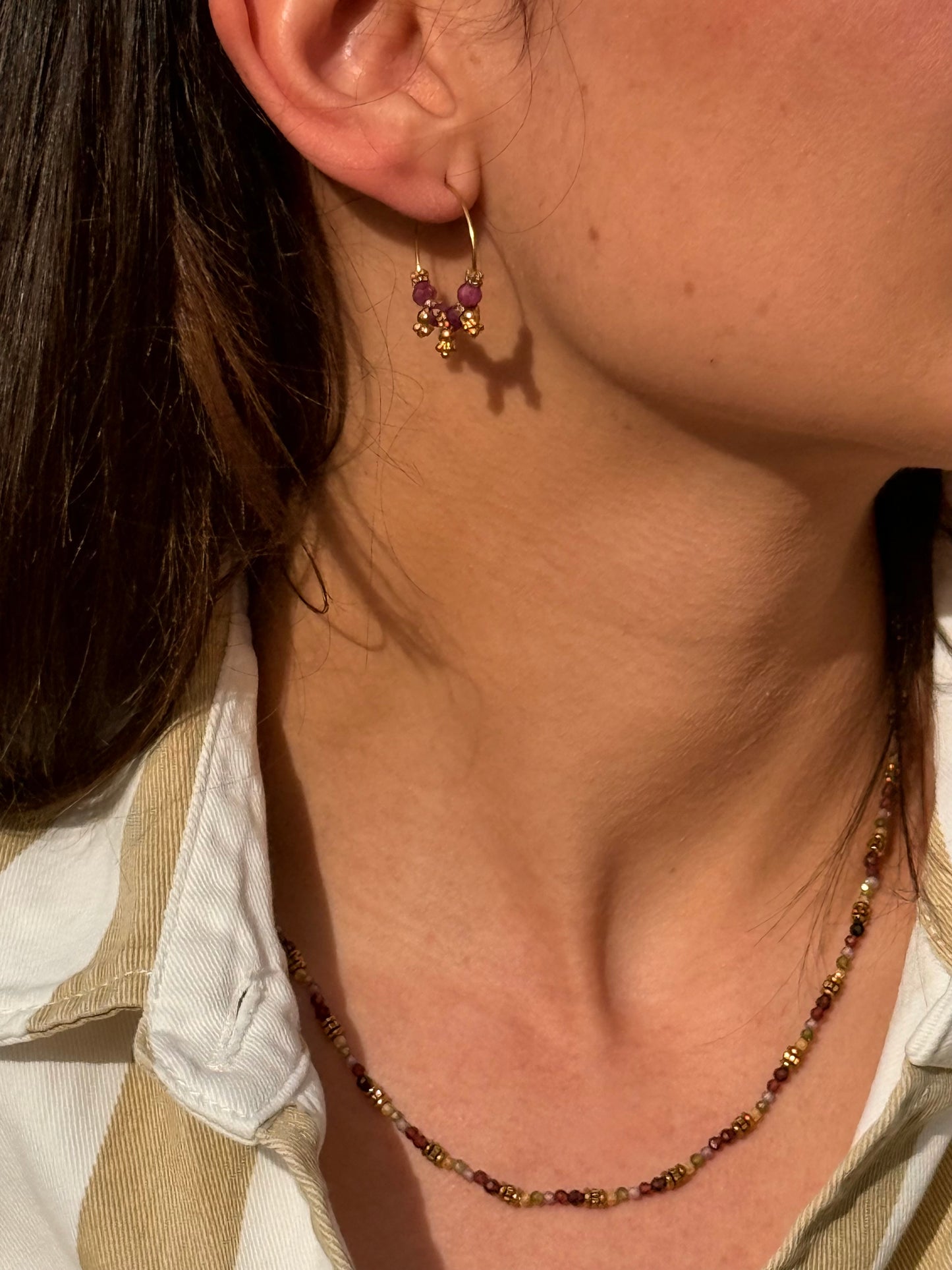 Boucles rose dalia