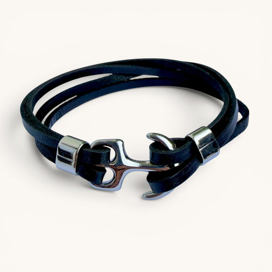 Bracelet ancre noir 