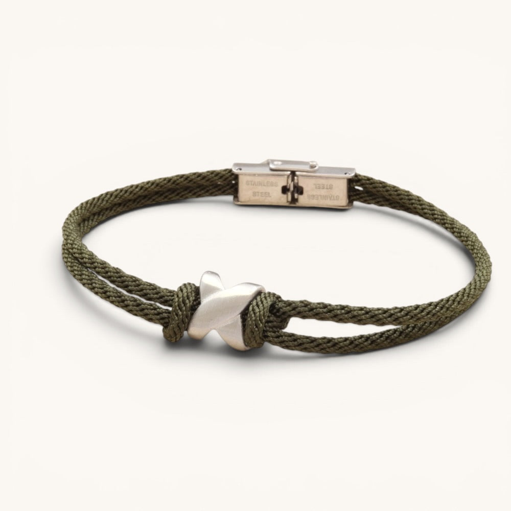 Bracelet homme marin vert 