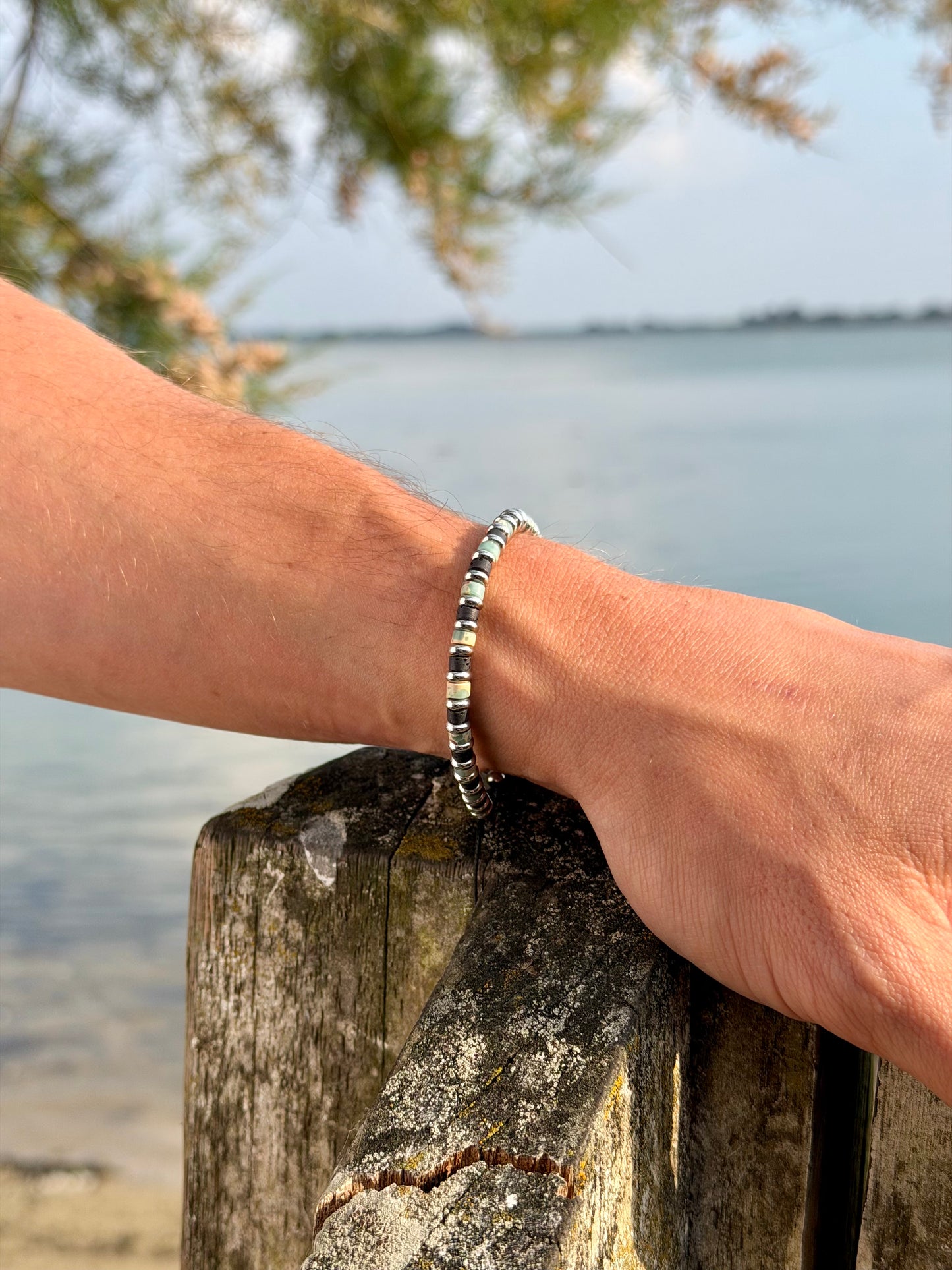 Bracelet lagon pierre naturelle 