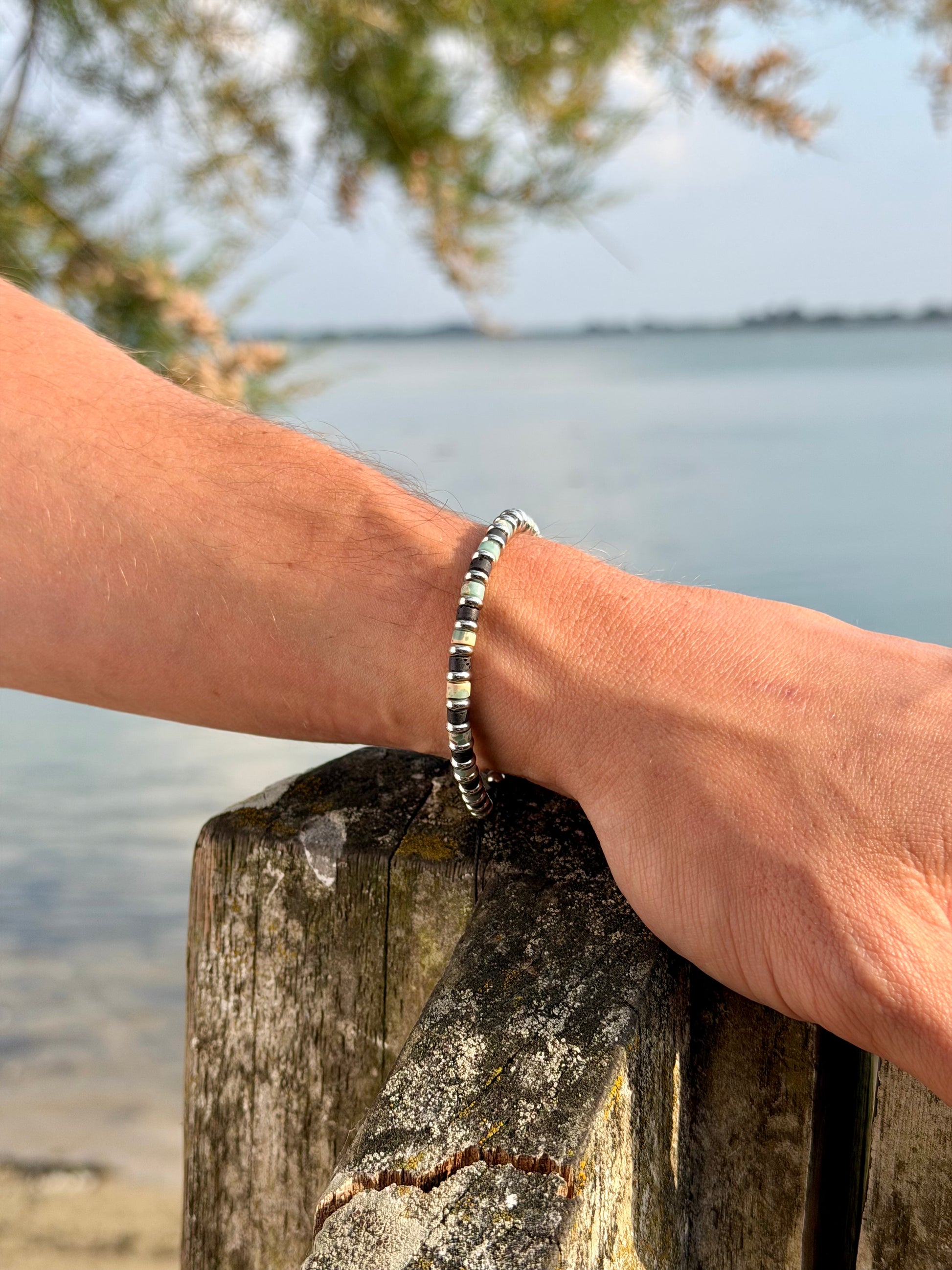 Bracelet lagon pierre naturelle 