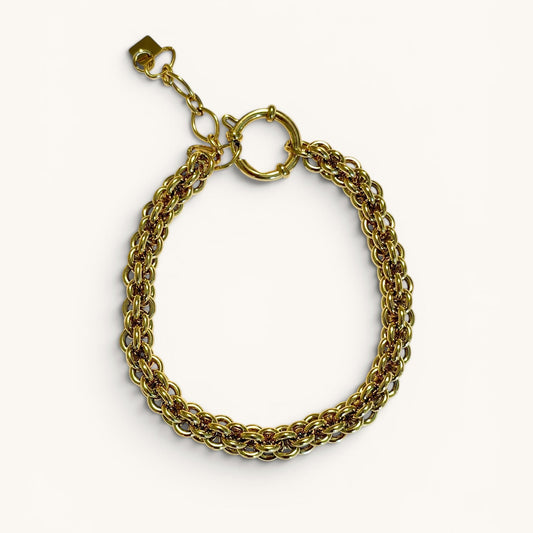 Bracelet luz acier dore