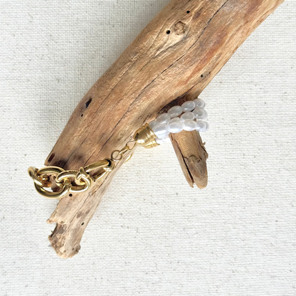 Bracelet stella perles et acier inoxydable