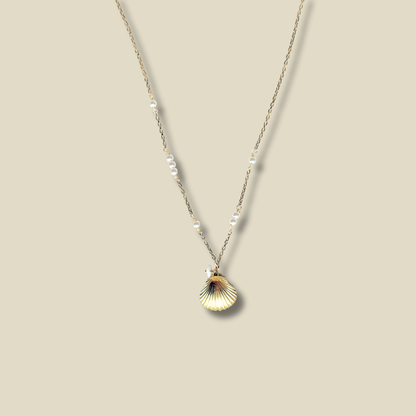 collier Luna perles doré
