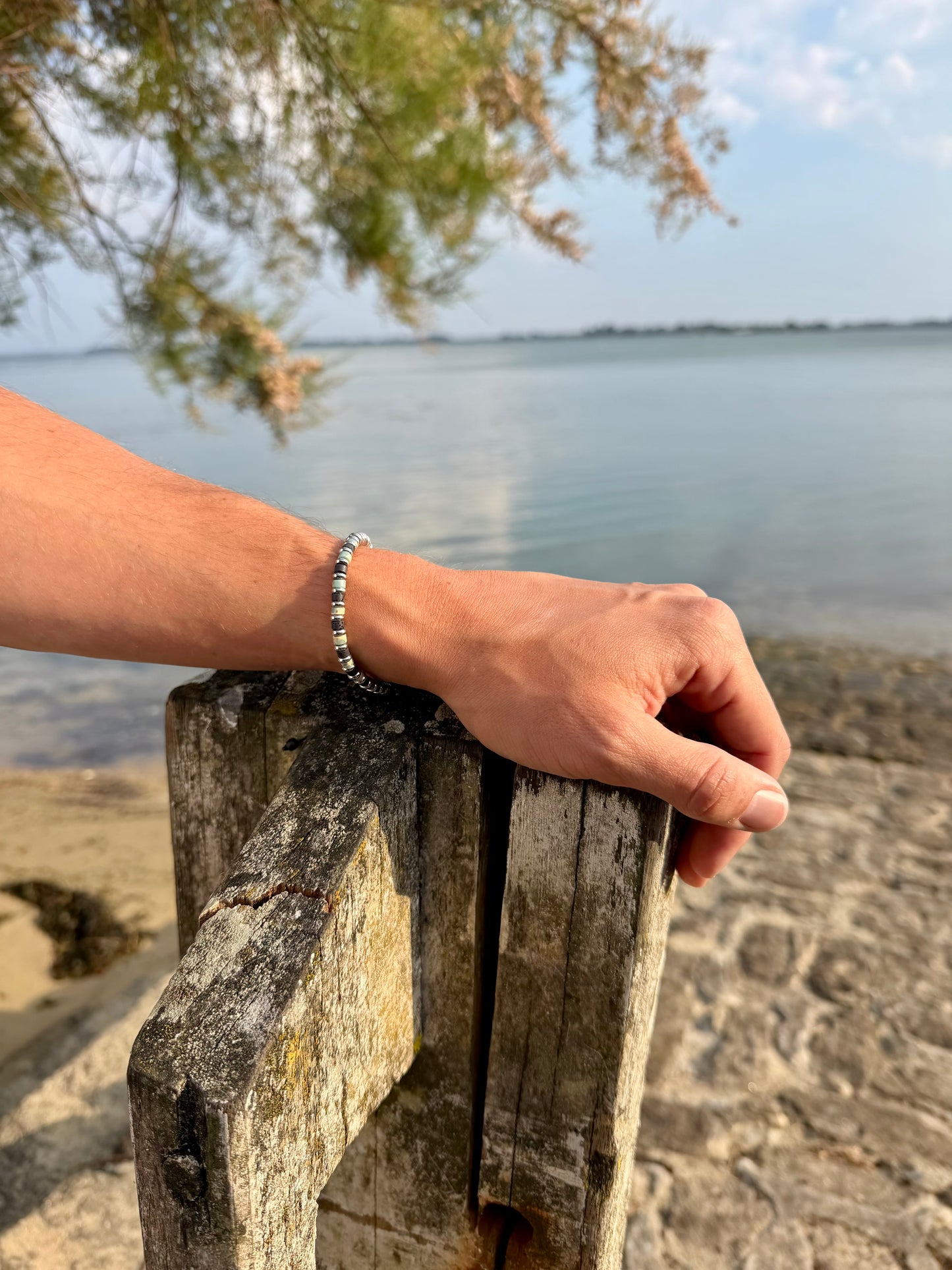 Pierre naturelle lagon Bracelet