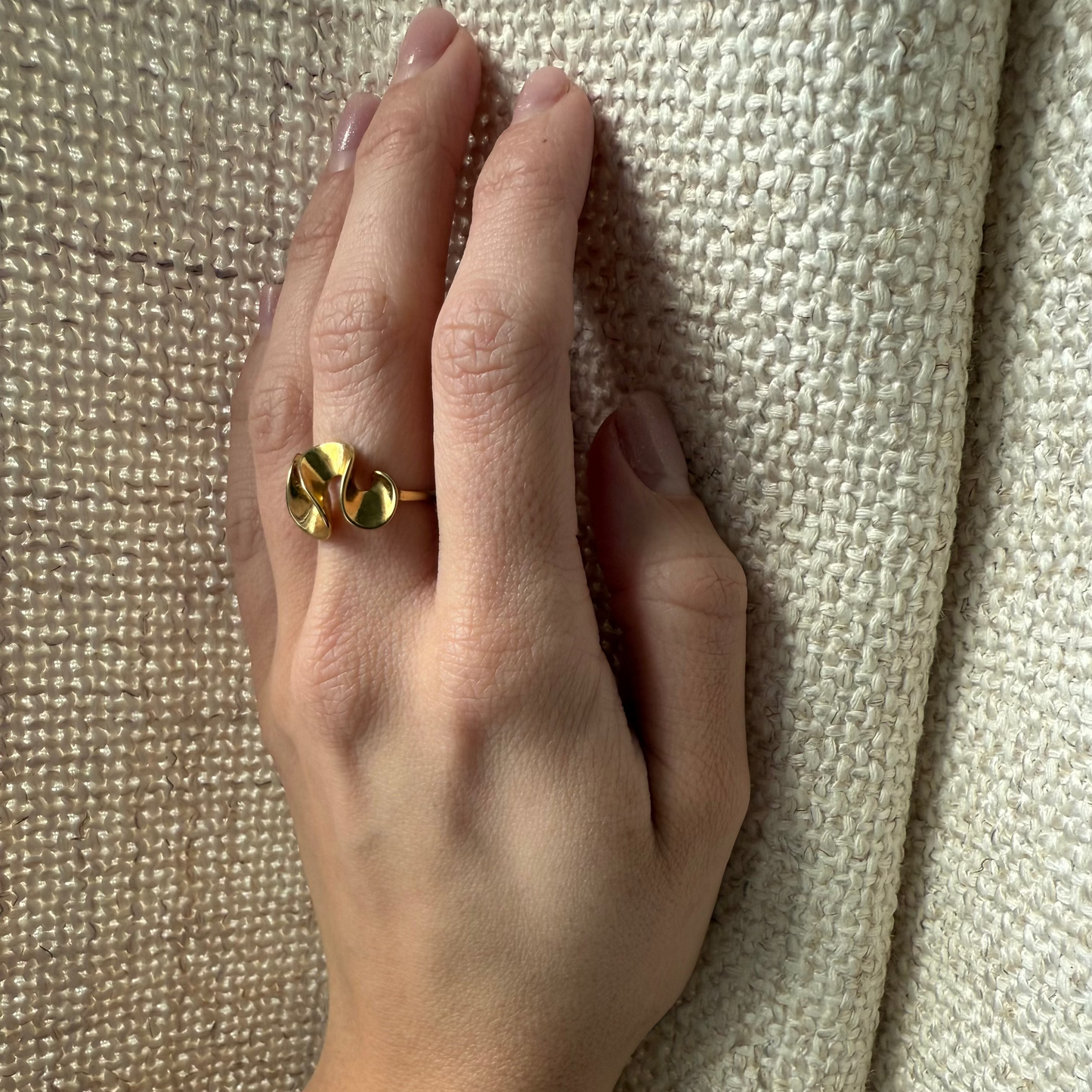 anemone bague acier inoxydable