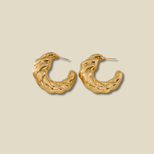 Boucles d'oreilles créoles stria