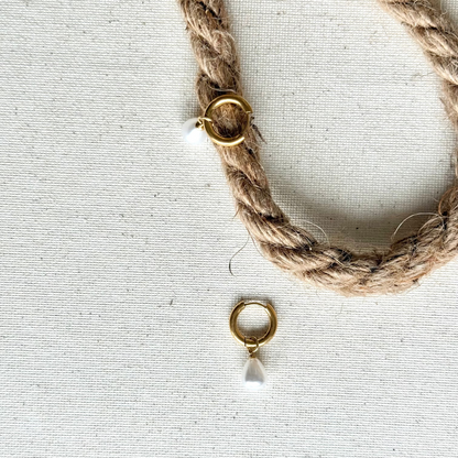 boucles d'oreilles or et perle