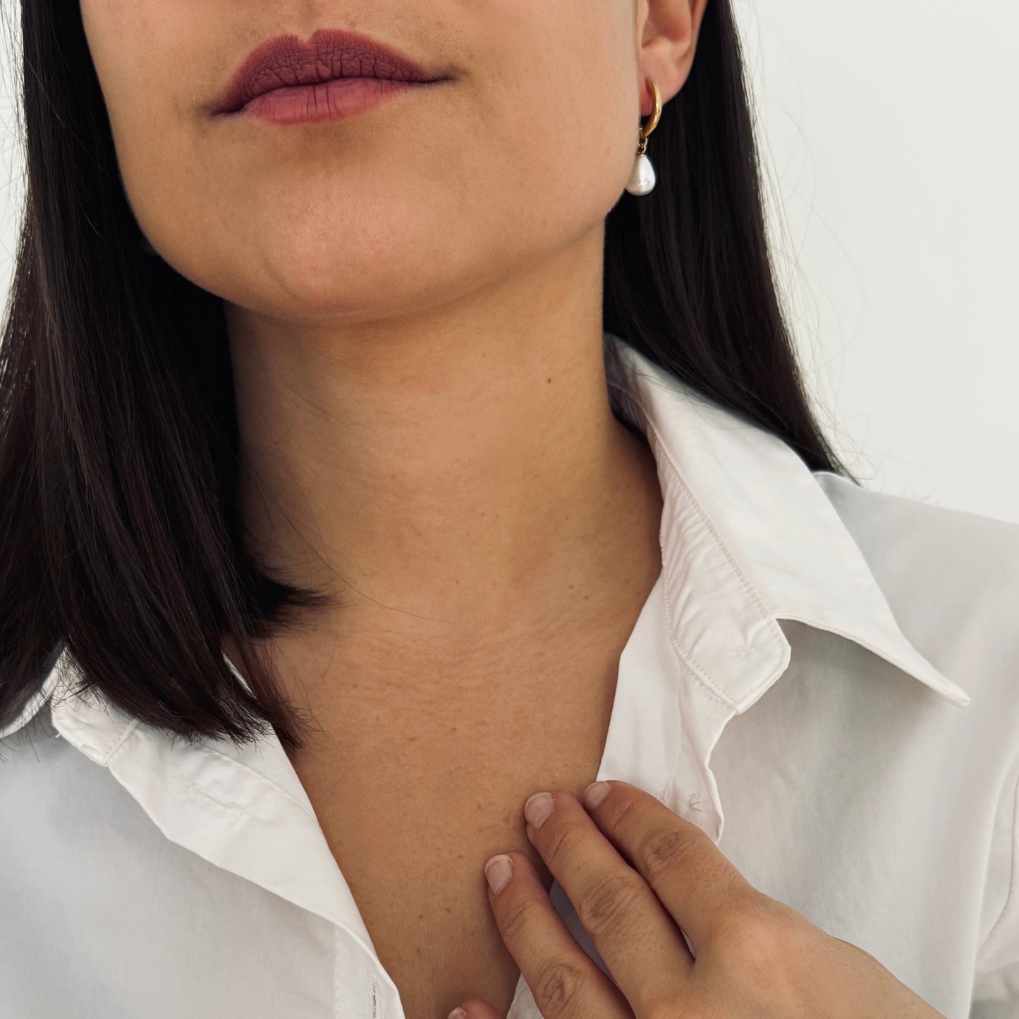 boucles d'oreilles or et perle