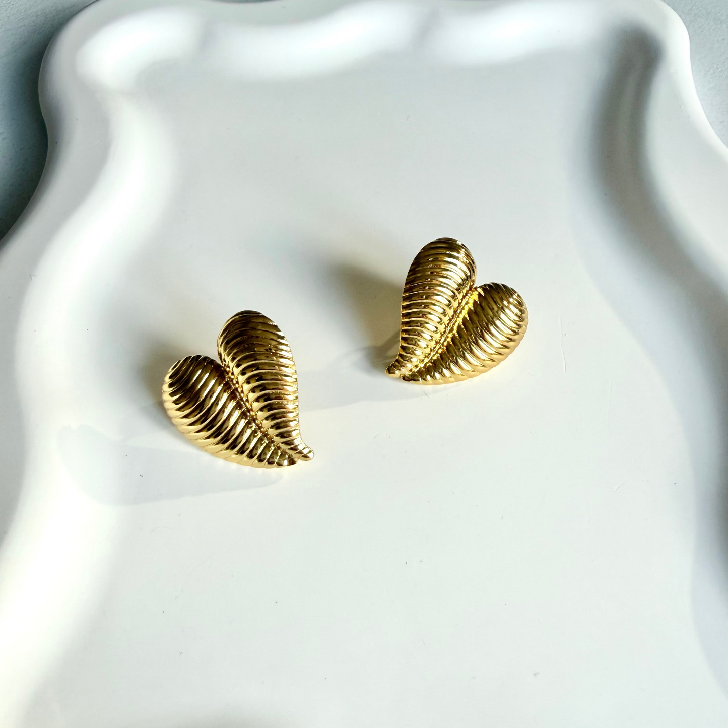 boucles dorée coeur