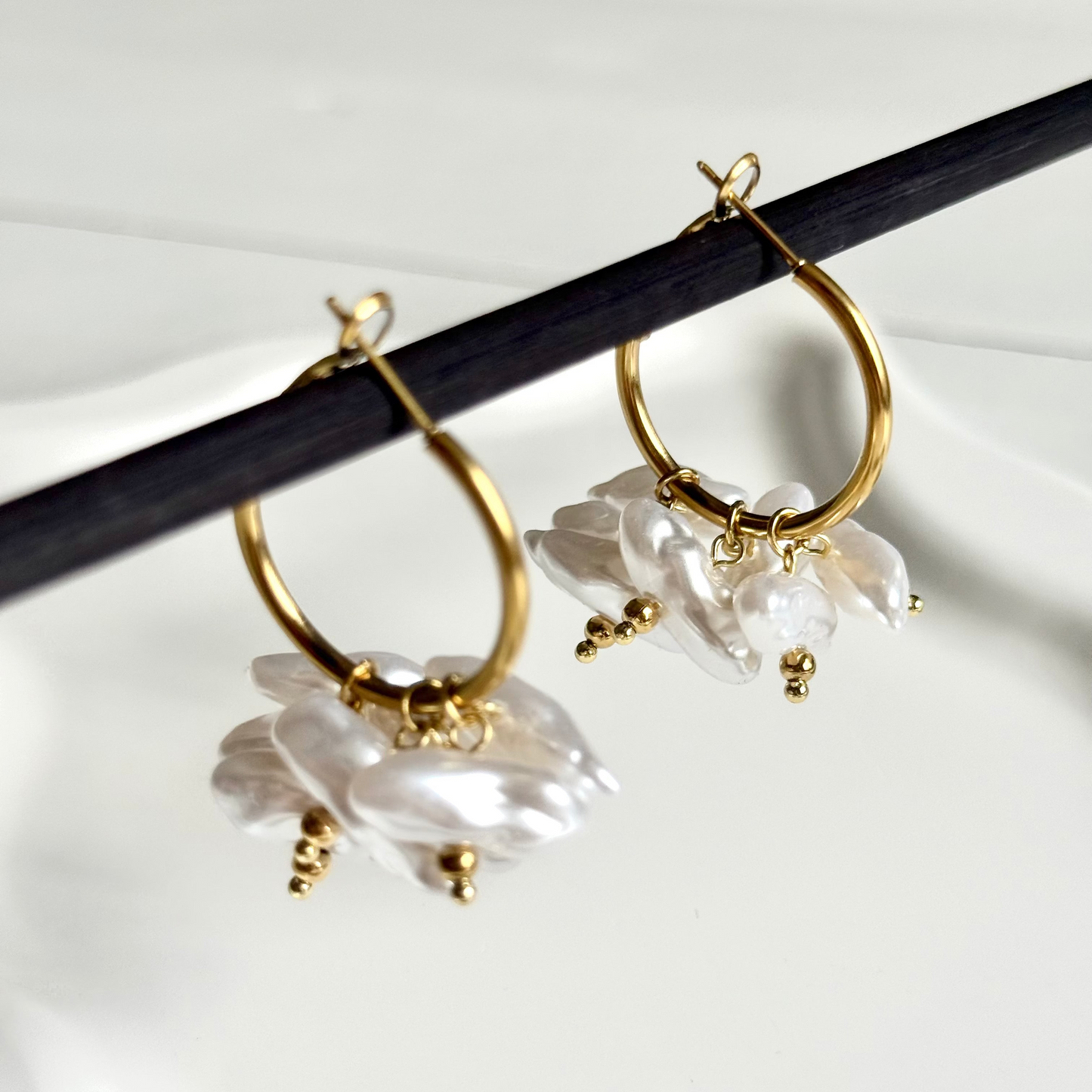 boucles creoles nerea perles