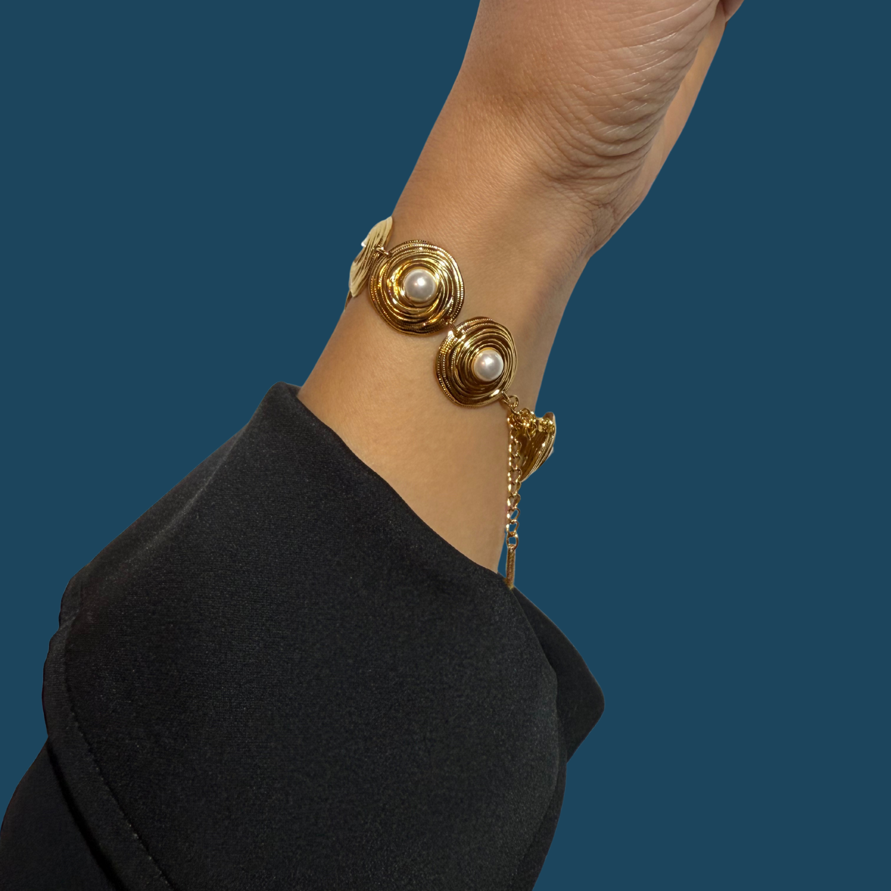 Bracelet perles acier inoxydable auréa