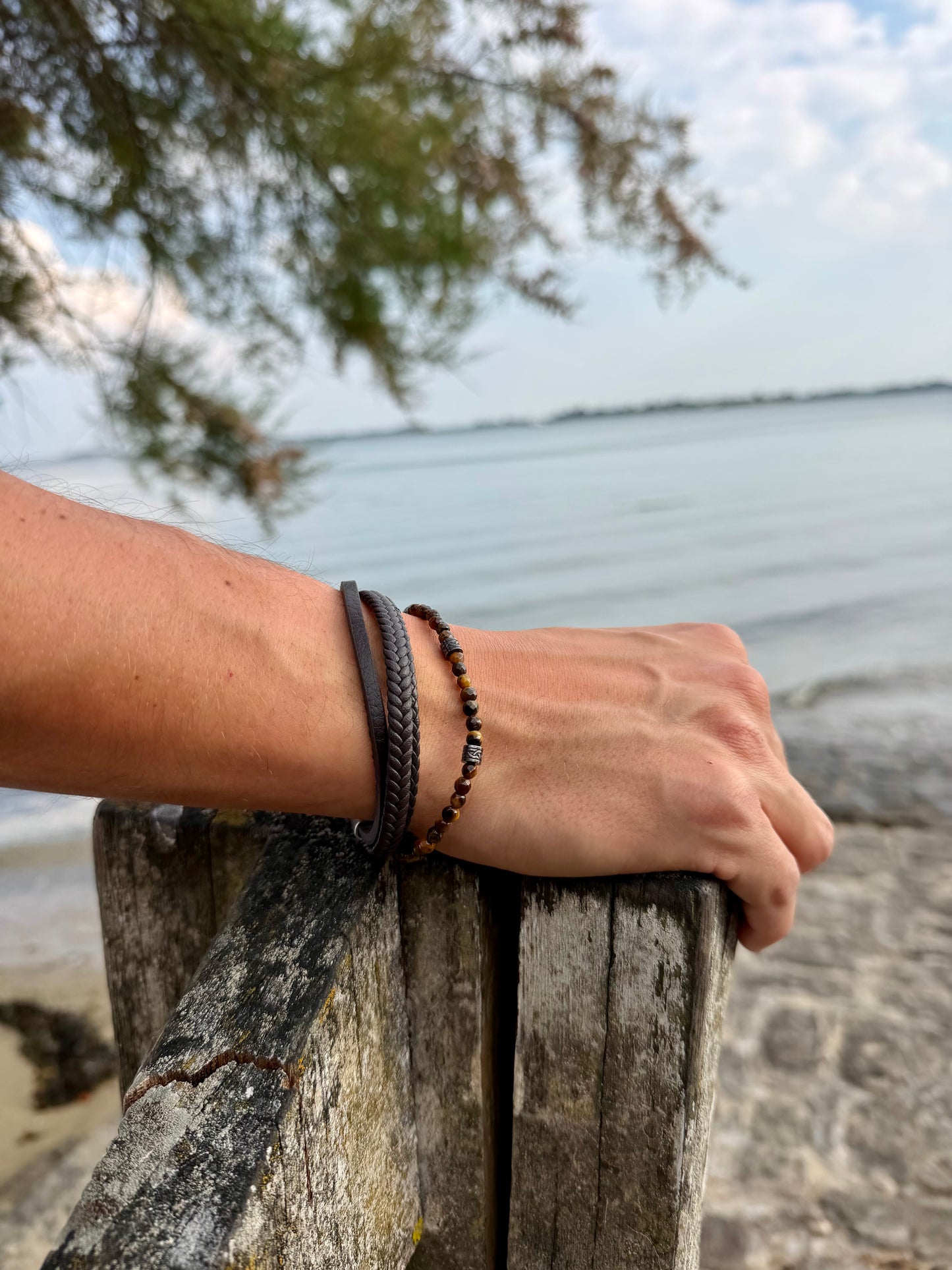 bracelet grand large marron 