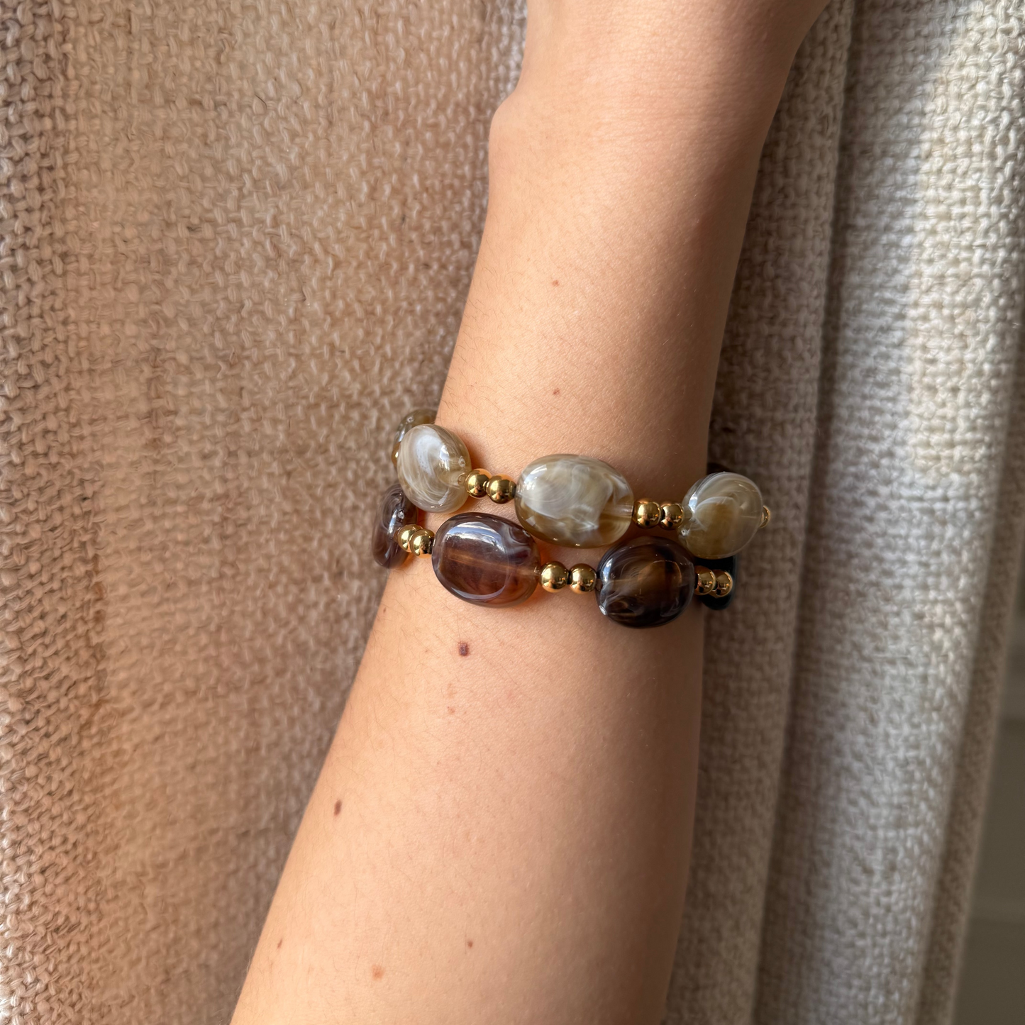 bracelet nora brun beige