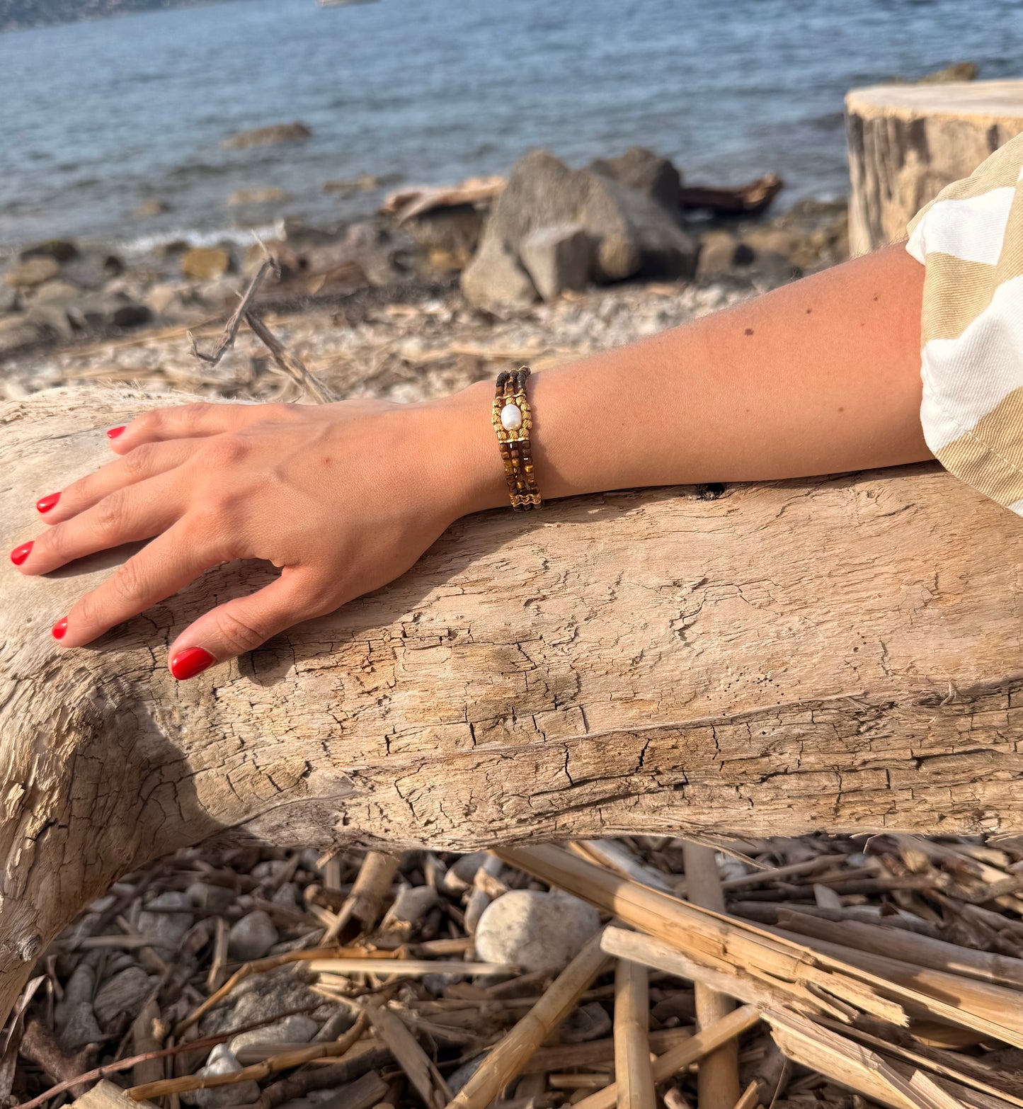 bracelet trésor des mers marron