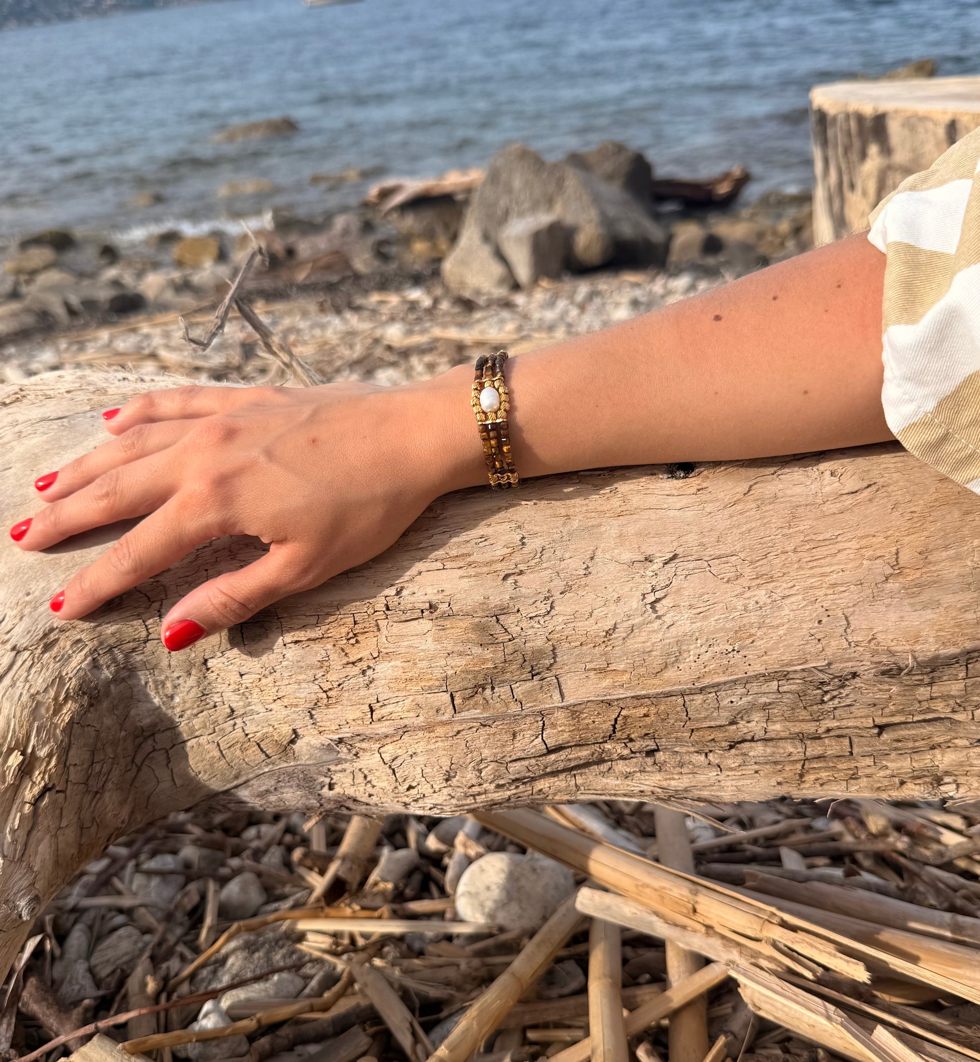 bracelet trésor des mers marron