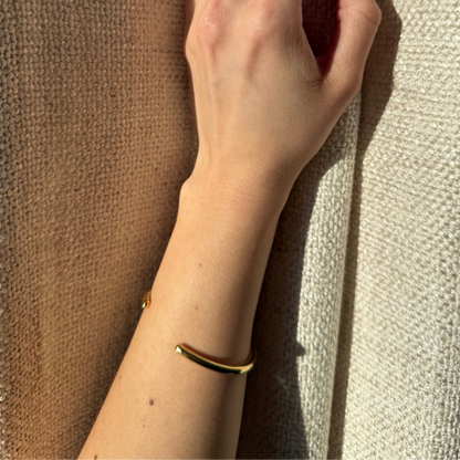 bracelet jonc dora doré