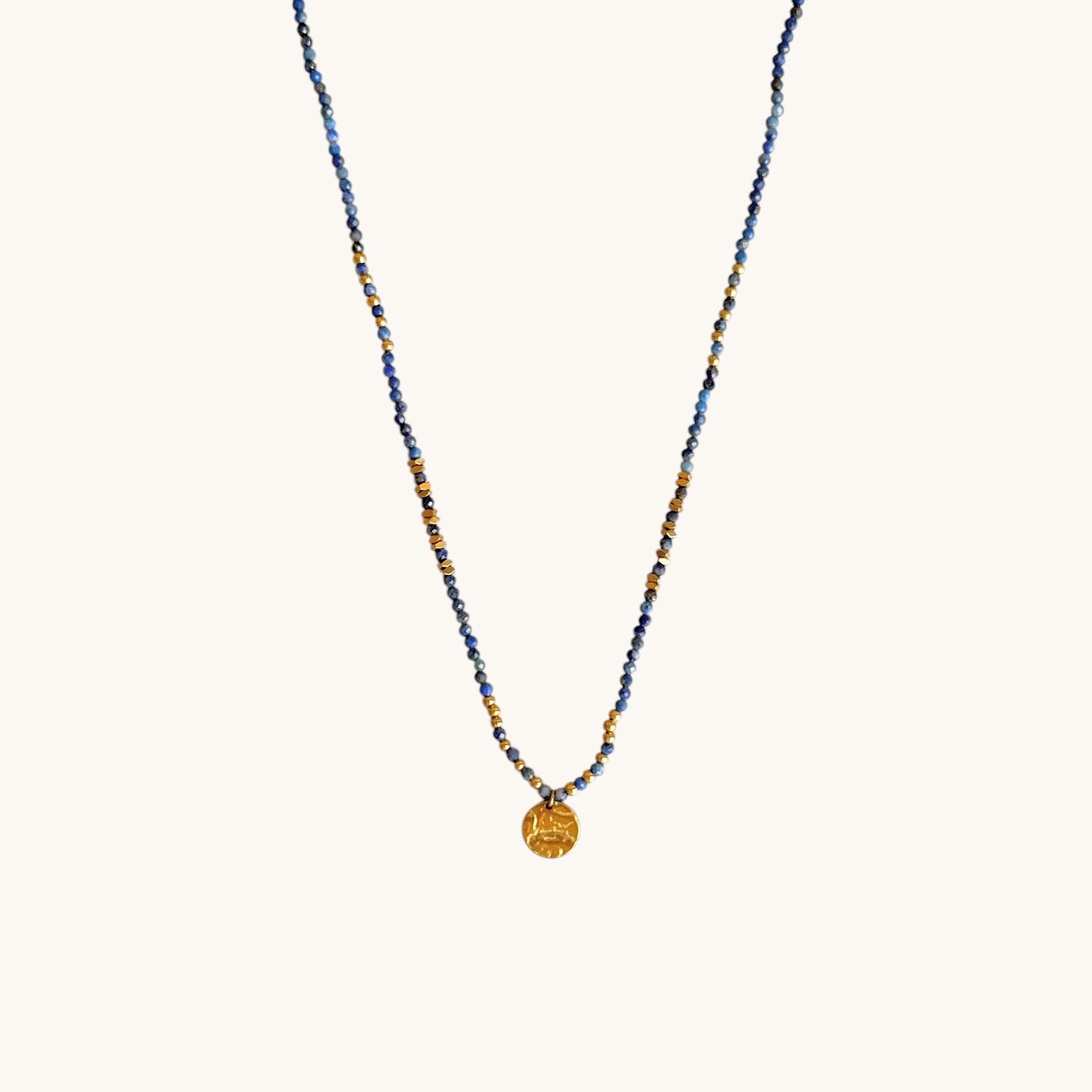 collier astre marine bleu