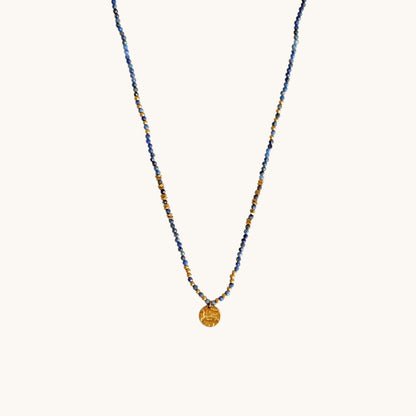 collier astre marine bleu