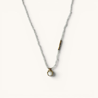 collier aube blanc